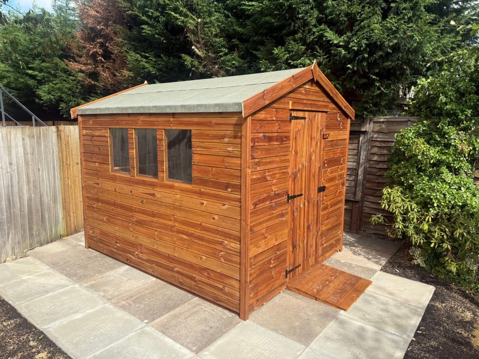 9x7 Tanalised Apex Garden Shed with Ramp and Windows — bespoke garden shed by Spartan Sheds