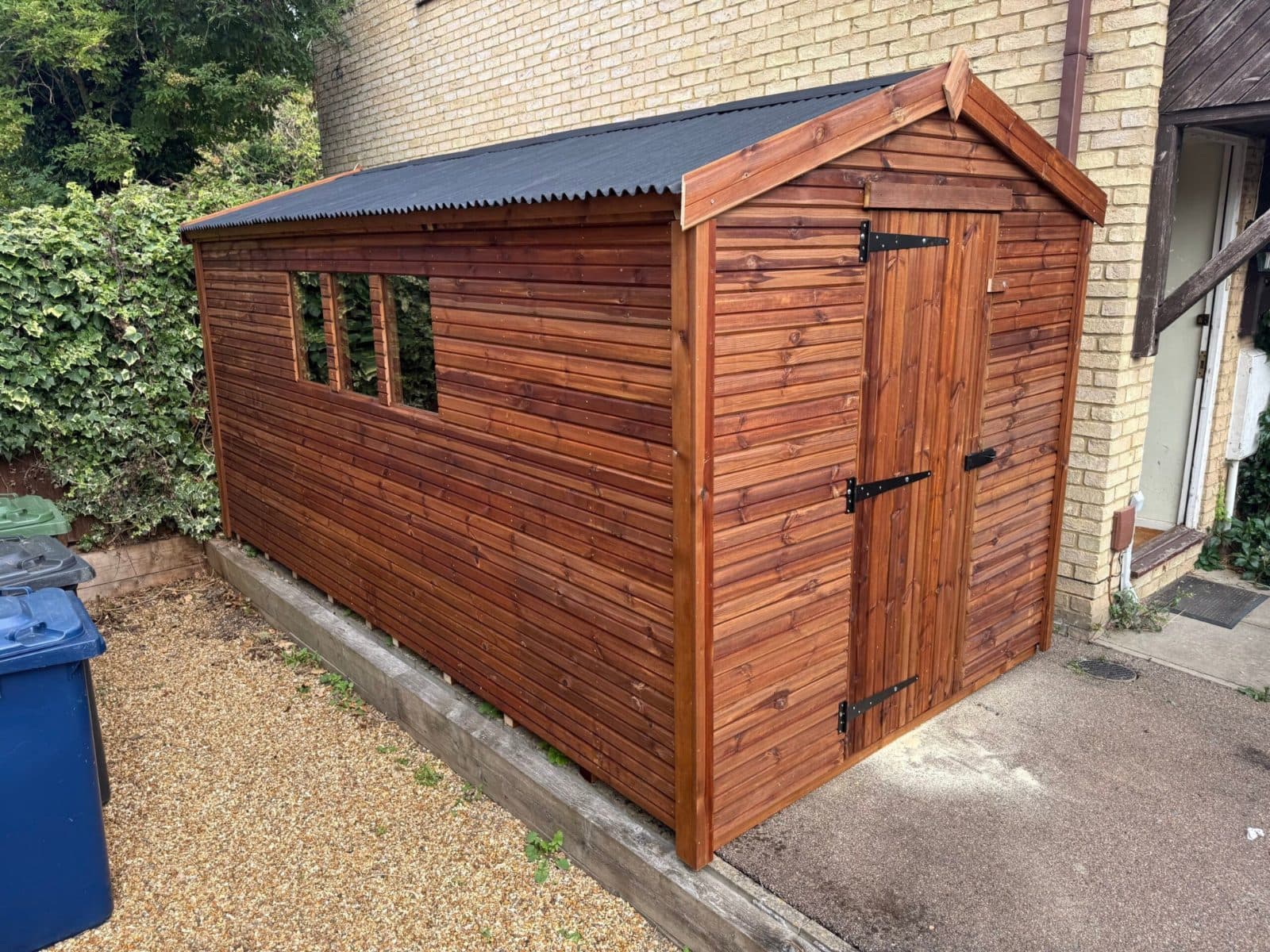 14x7 Heavy Duty Apex Garden Shed with Onduline Roofing and Side Windows — bespoke garden shed by Spartan Sheds